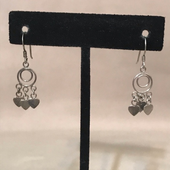 vintage 925 silver earrings - Picture 2 of 4